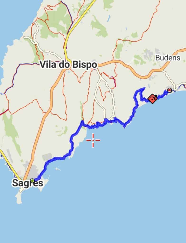 Guida completa alla Rota Vicentina - Il cammino dei pescatori 13 mappa decima tappa percorso rota vicentina