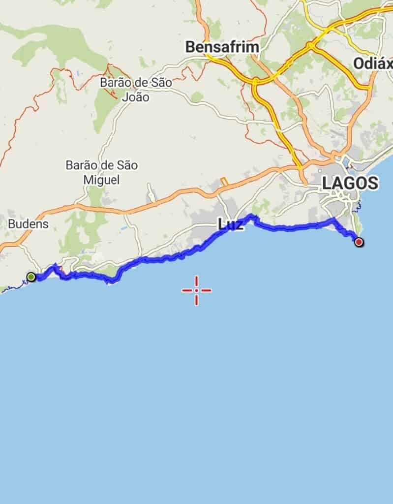 Guida completa alla Rota Vicentina - Il cammino dei pescatori 14 mappa undicesima tappa percorso rota vicentina