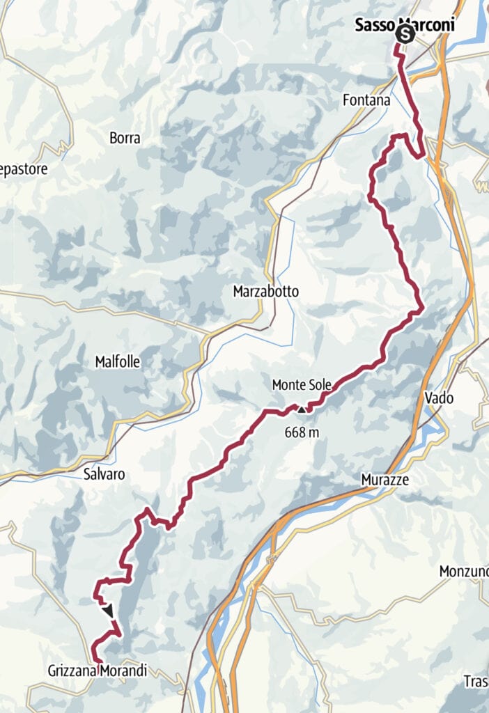 Via Lana e Seta Tappa 2 da Sasso Marconi a Grizzana Morandi
